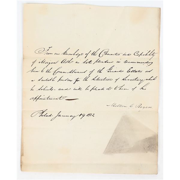 Molton Rogers Penn. Senator Signature [195250]