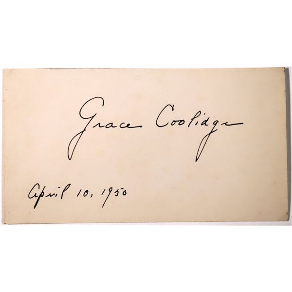 First Ladies-Grace Coolidge Card Autograph [184151]