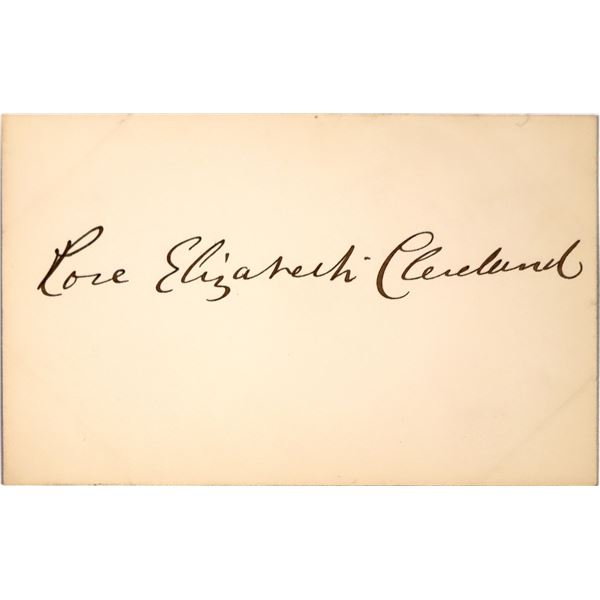 First Ladies-Rose Elizabeth Cleveland Card Autograph [184153]