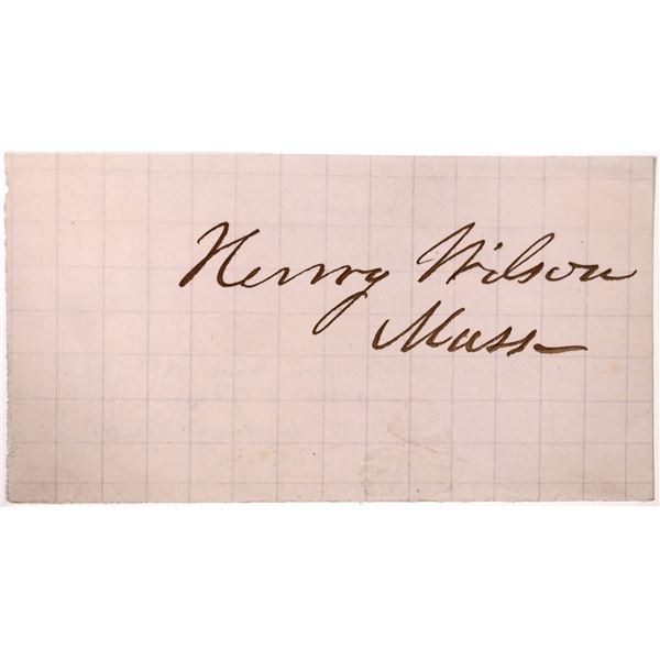 Vice President-Henry Wilson Cut Square Autograph [184150]
