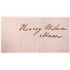 Image 1 : Vice President-Henry Wilson Cut Square Autograph [184150]