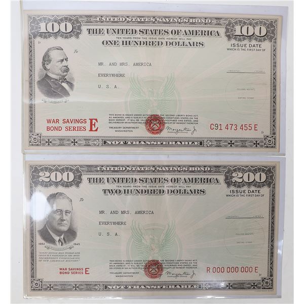 War Savings Bond Series E Advertising Posters (2) [186422]