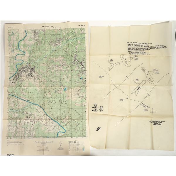 Fort Benning Georgia Military Maneuvers Maps Post WW2  [197800]