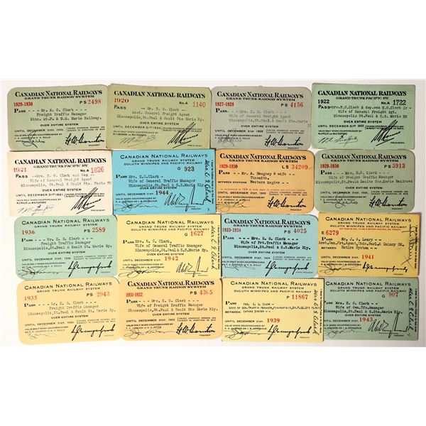 Canadian National/Grand Trunk Railway Passes (16) [198992]