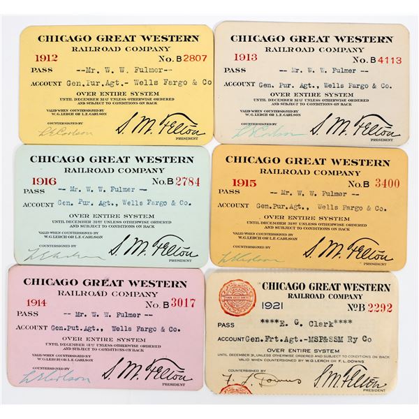 Chicago Great Western RR Co. Passes (8) [198965]