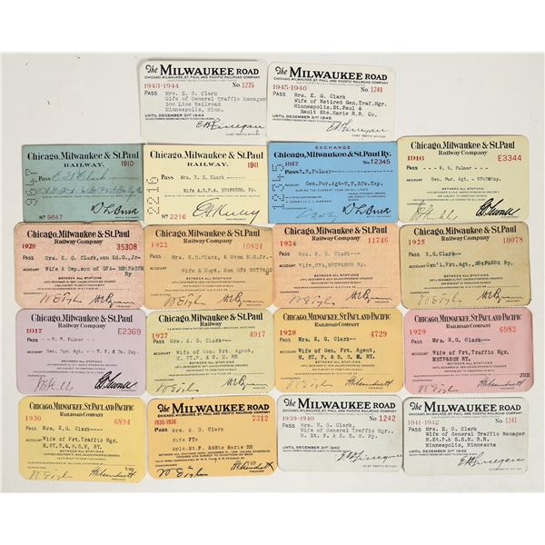 Chicago, Milwaukee & St. Paul RR Passes (19) [198990]