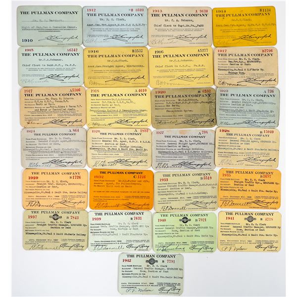 The Pullman Company Railroad Passes (25) [198928]