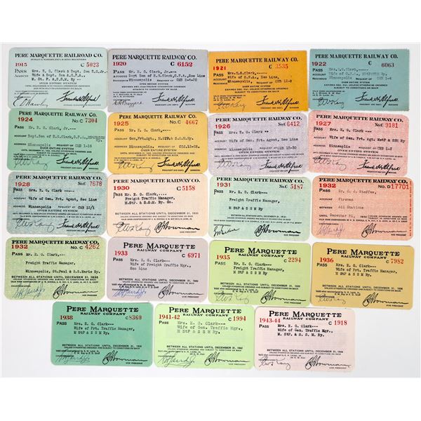 Pere Marquette Railroad Co. Passes (19) [198926]