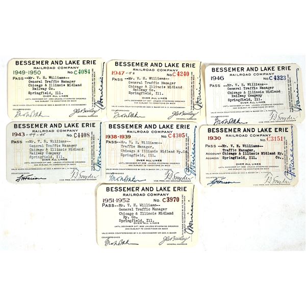 Bessemer & Lake Erie Railroad Passes (7) [198985]