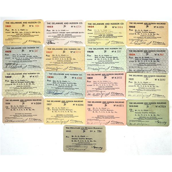 Delaware & Hudson Railroad Co. Passes (17) [198988]