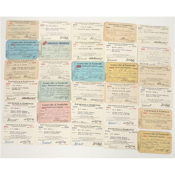 Louisville & Nashville R.R. Co. Passes (30) [198973]