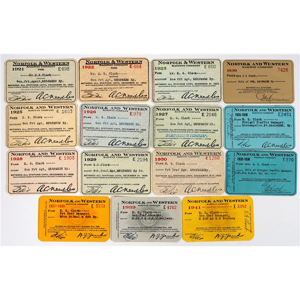 Norfolk & Western Railroad Co. Passes (15) [198929]