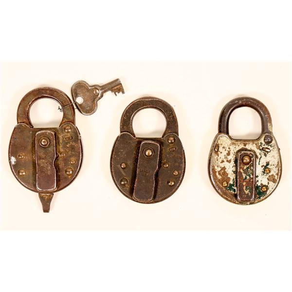Railway Express Agency Padlocks, Key, Early 1900s (3) [191313]