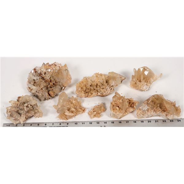 Yellow Quartz Crystal Clusters, 7 [194461]