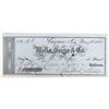 Image 1 : Super Early 1861 Virginia City, Nevada Territory Mining Check [199023]