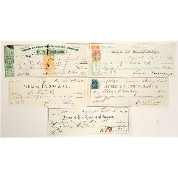 Comstock Mining Checks Issued to Merchants (Two Territorial) [199781]