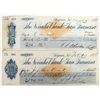 Image 1 : Virginia City, Nevada Mining Revenue Check Pair: Best & Belcher, Gould & Curry [198899]