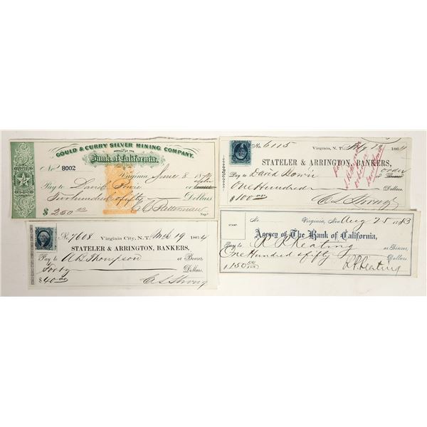 Virginia City, Nevada Mining Checks Issued to Superintendents [199187]