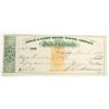 Image 1 : Gould & Curry Mining Check Issued to Assayer E. Ruhling & Co. [199027]