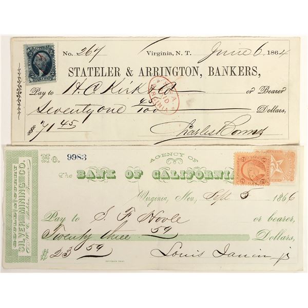 Virginia City, Nevada Checks Issued to Druggists [198897]