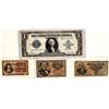 Image 1 : U.S. Currency: Large Size Silver Certificate & Fractional Notes (3) [199596]
