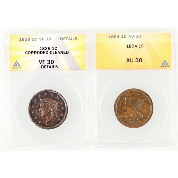Large Cents: 1838 & 1854 [198859]