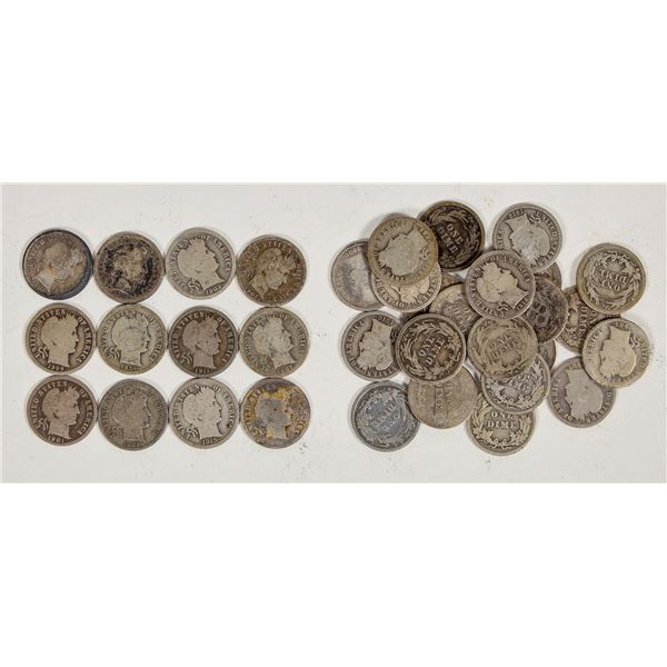 Barber Dime Collection (34 different dates/mint marks) [198504]