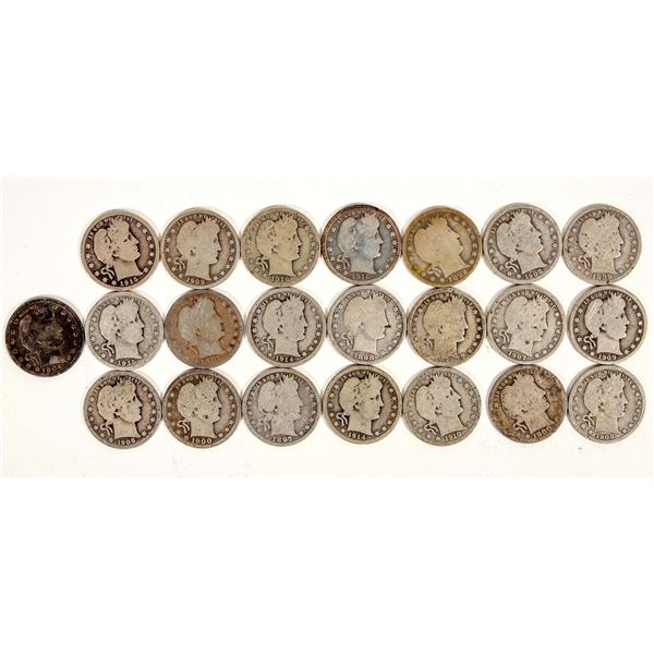 Barber Quarter Collection (22) [198507]