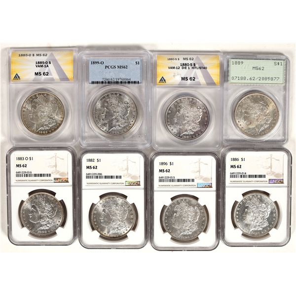 Morgan Dollars MS 62 (8) [199065]