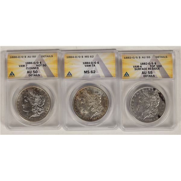 Morgan Dollars Unusual Mint Marks (3) [199060]