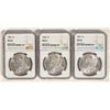 Image 1 : Morgan Dollars: MS 61, 62,63 (3) [199018]