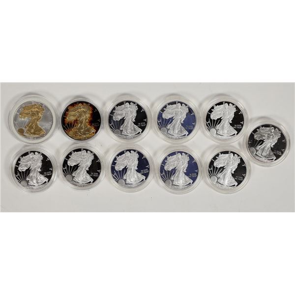 U.S. Proof Silver Eagle Dollars (11) [198718]