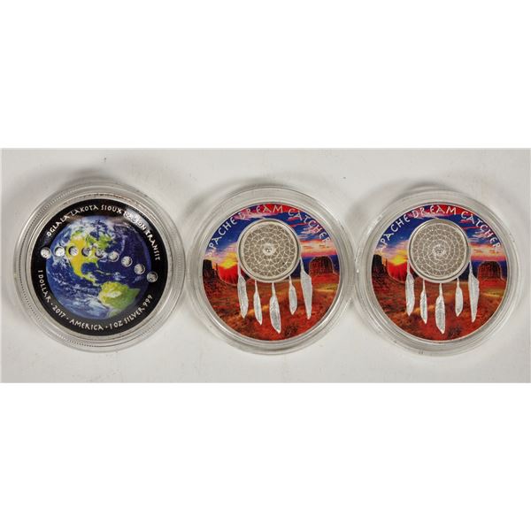Native American Mint Silver Rounds (3) [198758]