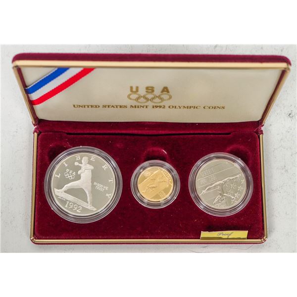 U. S. Olympic 1992 Three Coin Proof Set [199592]