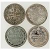 Image 1 : Silver Russian 5 Kopek Coins (4) [198335]