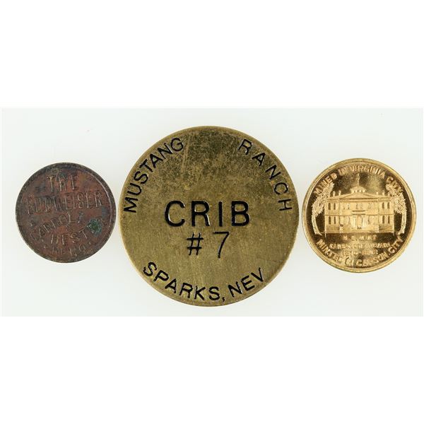 Movie: Virginia City (1940) Rare Medal, Brothel Token, Scarce Budweiser Token [198461]