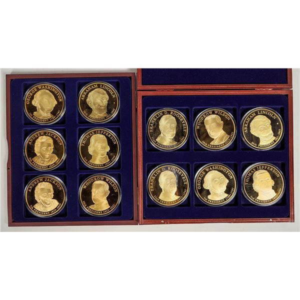 Presidential Gold Plated Medals (12) [199503]