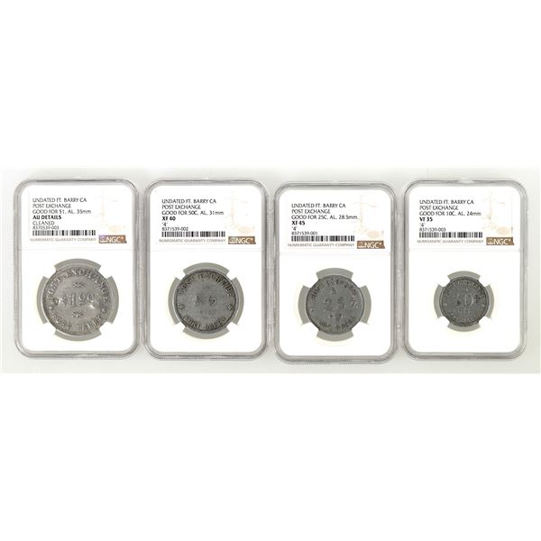Fort Barry California Tokens diff. denom. (4) [199116]