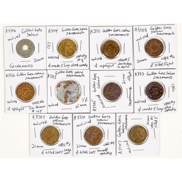 Golden Gate Saloon Tokens (11) [198264]