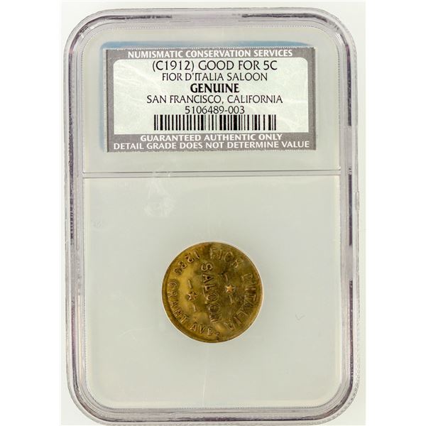 San Francisco Saloon Token [199076]