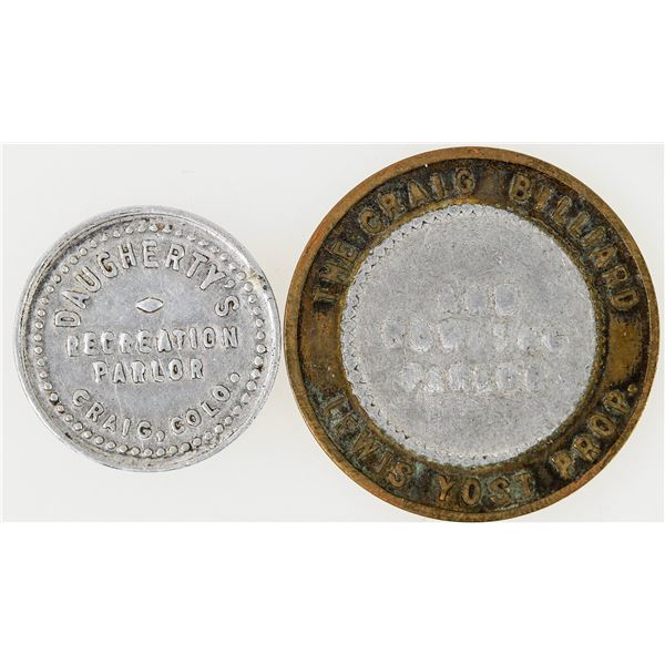 Craig Billiards/Daugherty's Tokens (2) [198406]