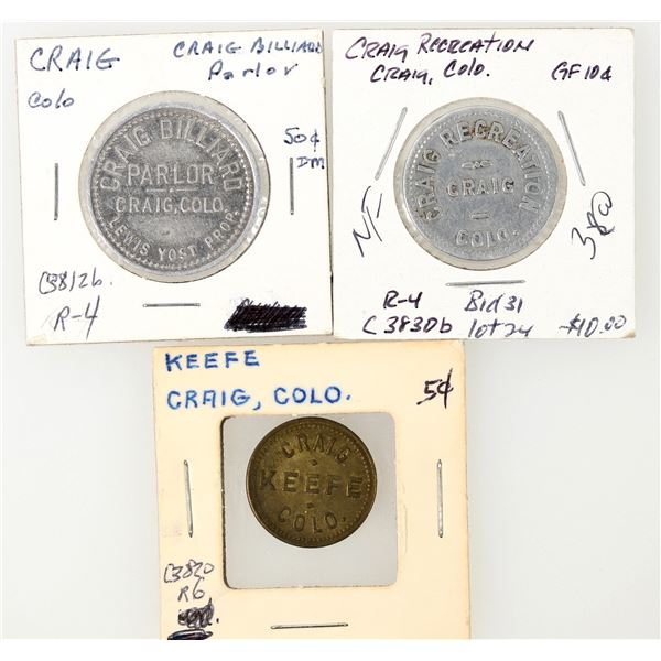 Craig Colorado Tokens (3) [198413]