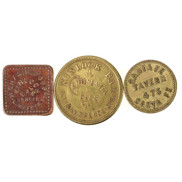 Denver Tavern & Bar Tokens (3) [198412]