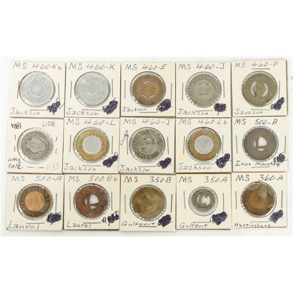 Mississippi Transportation Token Collection (15) [198911]
