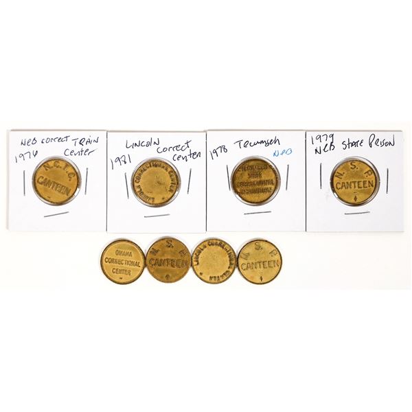 Nebraska State Prison Tokens (8) [198285]