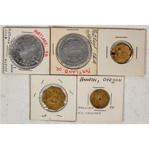Western Token Grab Bag: Oregon & Colorado (5) [198572]