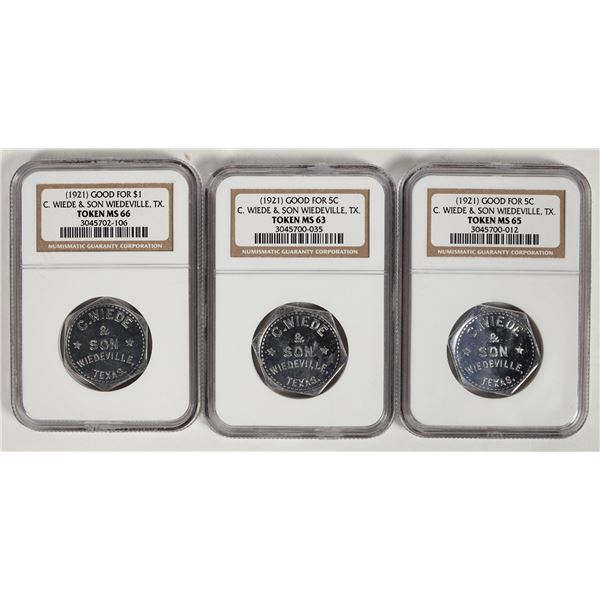 Exceptional Texas Tokens, Brilliant Uncirculated. [199119]