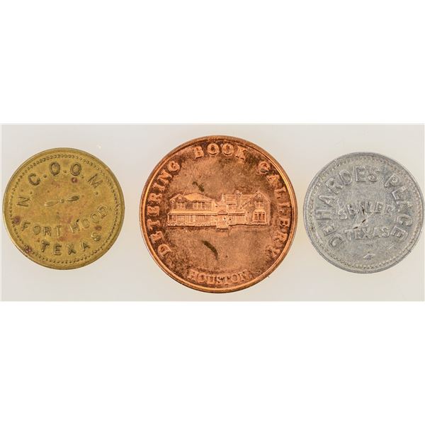 Texas Trade Tokens & Medal (3) [198321]