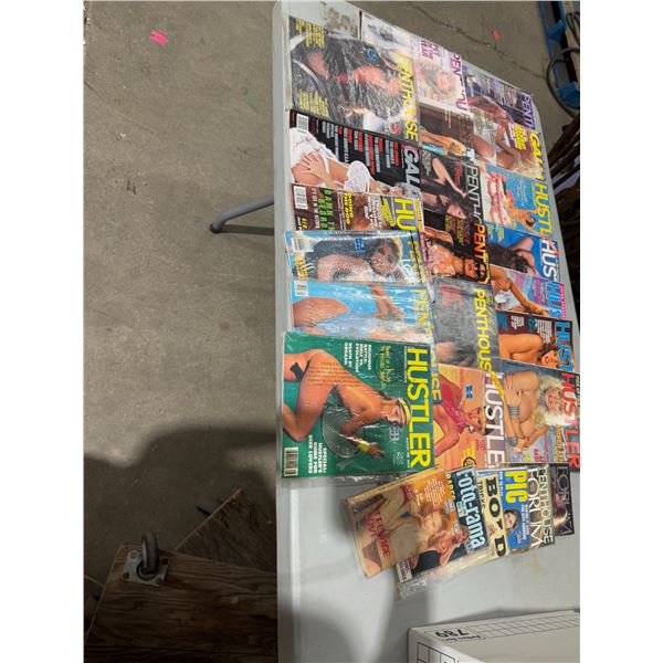 Hustler penthouse, and other magazines