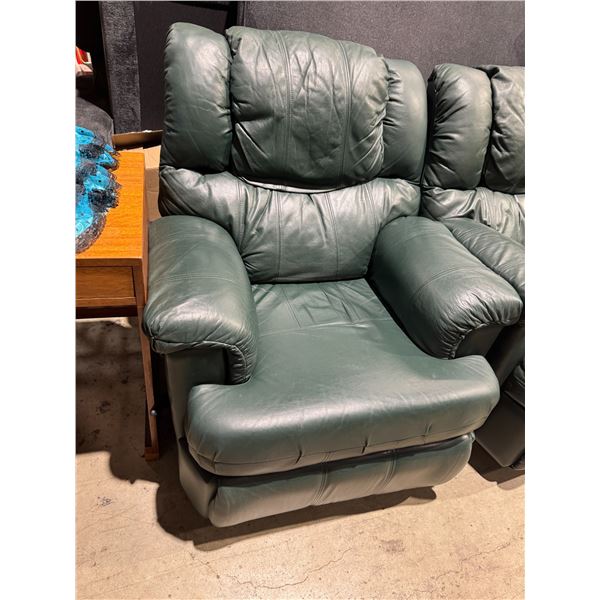 Leather swivel rocker recliner